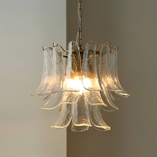 Murano Amber Glass Petal Chandelier