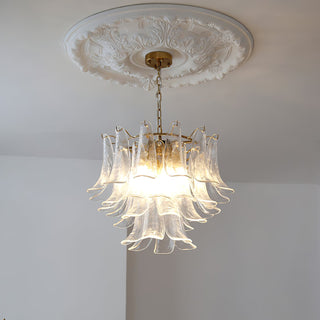 Murano Amber Glass Petal Chandelier