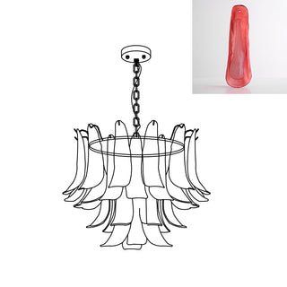 Murano Amber Glass Petal Chandelier