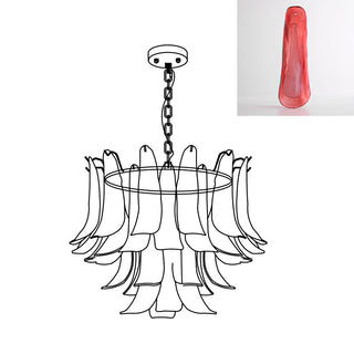 Murano Amber Glass Petal Chandelier