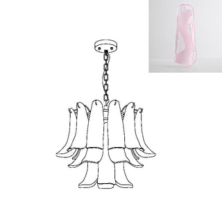 Murano Amber Glass Petal Chandelier