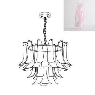 Murano Amber Glass Petal Chandelier
