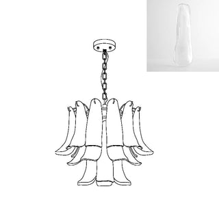 Murano Amber Glass Petal Chandelier