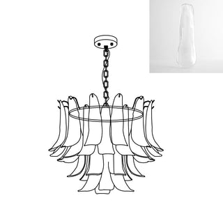 Murano Amber Glass Petal Chandelier
