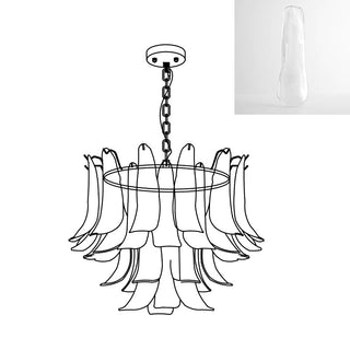 Murano Amber Glass Petal Chandelier
