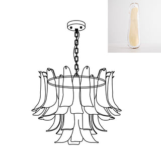 Murano Amber Glass Petal Chandelier