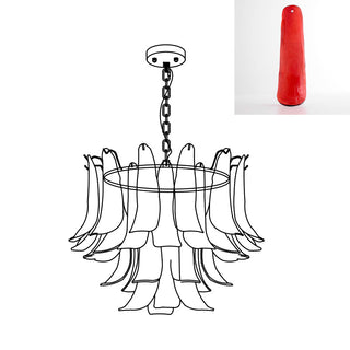 Murano Amber Glass Petal Chandelier