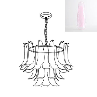 Murano Amber Glass Petal Chandelier