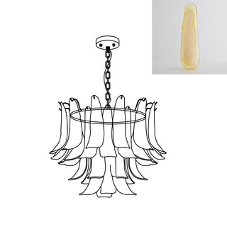 Murano Amber Glass Petal Chandelier