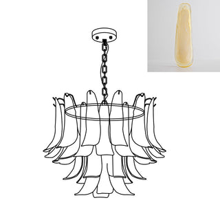 Murano Amber Glass Petal Chandelier