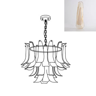 Murano Amber Glass Petal Chandelier
