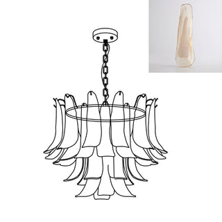Murano Amber Glass Petal Chandelier