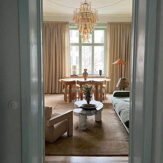 Murano Tiered Gold White Glass Petal Chandelier