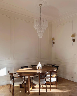 Murano Tiered Amber Textured Glass Chandelier