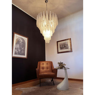 Murano Tiered Amber Textured Glass Chandelier