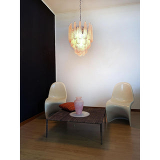 Murano Tiered Amber Textured Glass Chandelier