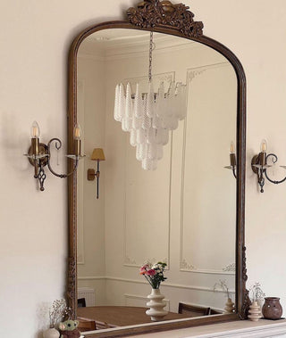 Murano Tiered Amber Textured Glass Chandelier