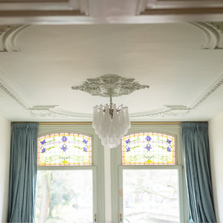 Murano Tiered Amber Textured Glass Chandelier