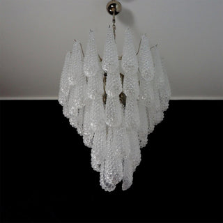 Murano Tiered Amber Textured Glass Chandelier