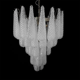 Murano Tiered Amber Textured Glass Chandelier