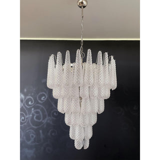 Murano Tiered Amber Textured Glass Chandelier