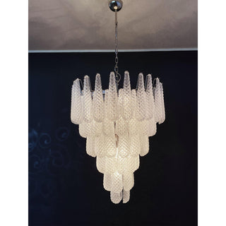Murano Tiered Amber Textured Glass Chandelier