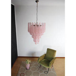 Murano Tiered Amber Textured Glass Chandelier