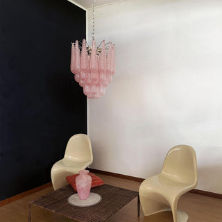 Murano Tiered Amber Textured Glass Chandelier