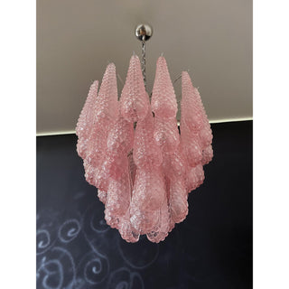 Murano Tiered Amber Textured Glass Chandelier
