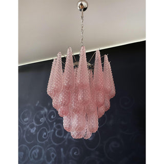 Murano Tiered Amber Textured Glass Chandelier