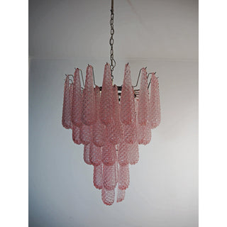 Murano Tiered Amber Textured Glass Chandelier