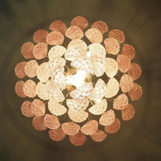 Murano Tiered Amber Textured Glass Chandelier