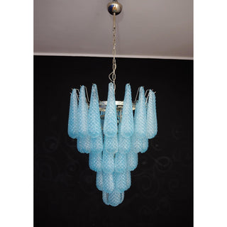 Murano Tiered Amber Textured Glass Chandelier