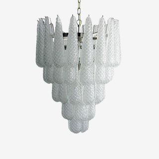 Murano Tiered Amber Textured Glass Chandelier