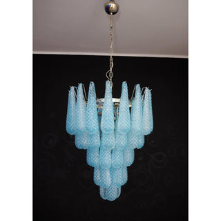 Murano Tiered Amber Textured Glass Chandelier