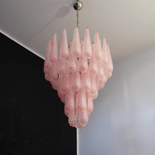 Murano Tiered Amber Textured Glass Chandelier