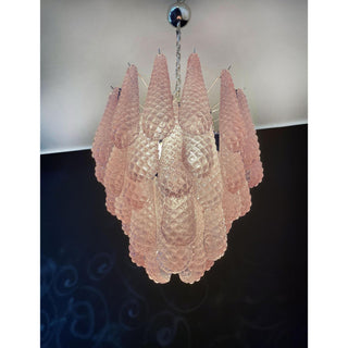 Murano Tiered Amber Textured Glass Chandelier