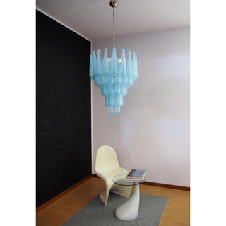 Murano Tiered Amber Textured Glass Chandelier