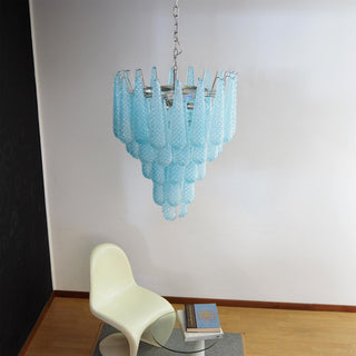 Murano Tiered Amber Textured Glass Chandelier