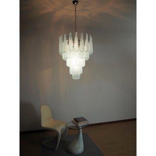 Murano Tiered Amber Textured Glass Chandelier