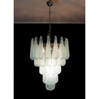 Murano Tiered Amber Textured Glass Chandelier