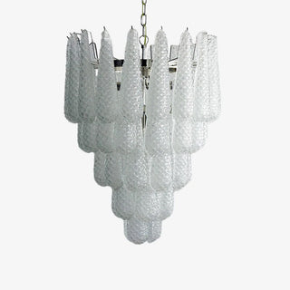 Murano Tiered Amber Textured Glass Chandelier