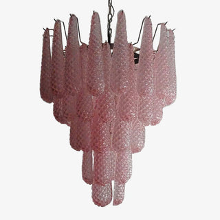 Murano Tiered Amber Textured Glass Chandelier