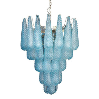 Murano Tiered Amber Textured Glass Chandelier