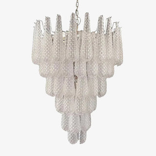 Murano Tiered Amber Textured Glass Chandelier