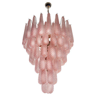 Murano Tiered Amber Textured Glass Chandelier