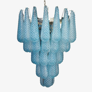 Murano Tiered Amber Textured Glass Chandelier