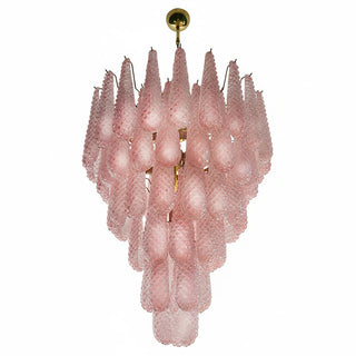 Murano Tiered Amber Textured Glass Chandelier
