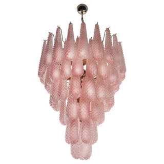 Murano Tiered Amber Textured Glass Chandelier