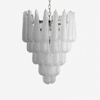 Murano Tiered Amber Textured Glass Chandelier
